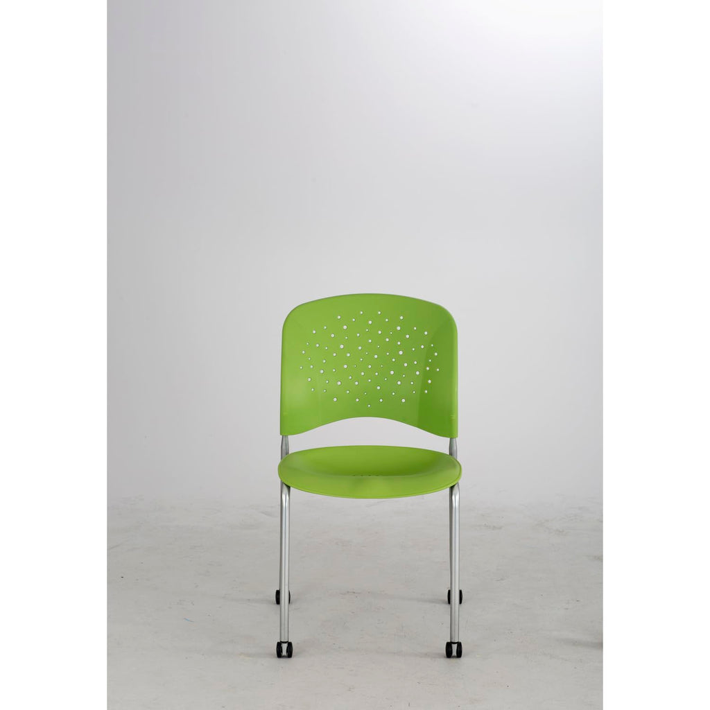 Safco Products 6805GN Reve Guest Chair Straight Leg with Round Back, (Qty. 2), Green