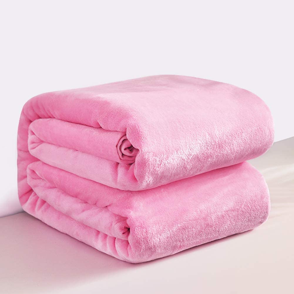 BSB HOME Micromink All Season Solid/Plain 200 GSM Single Blanket/Comforter/Dohar/Throw  Ultra Soft Cozy Blanket with Pompom Fri
