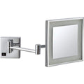 Nameeks AR7701-CR-5x Glimmer Square Wall Mounted LED 5x Magnification Makeup Mirror, Chrome, 8 Inch