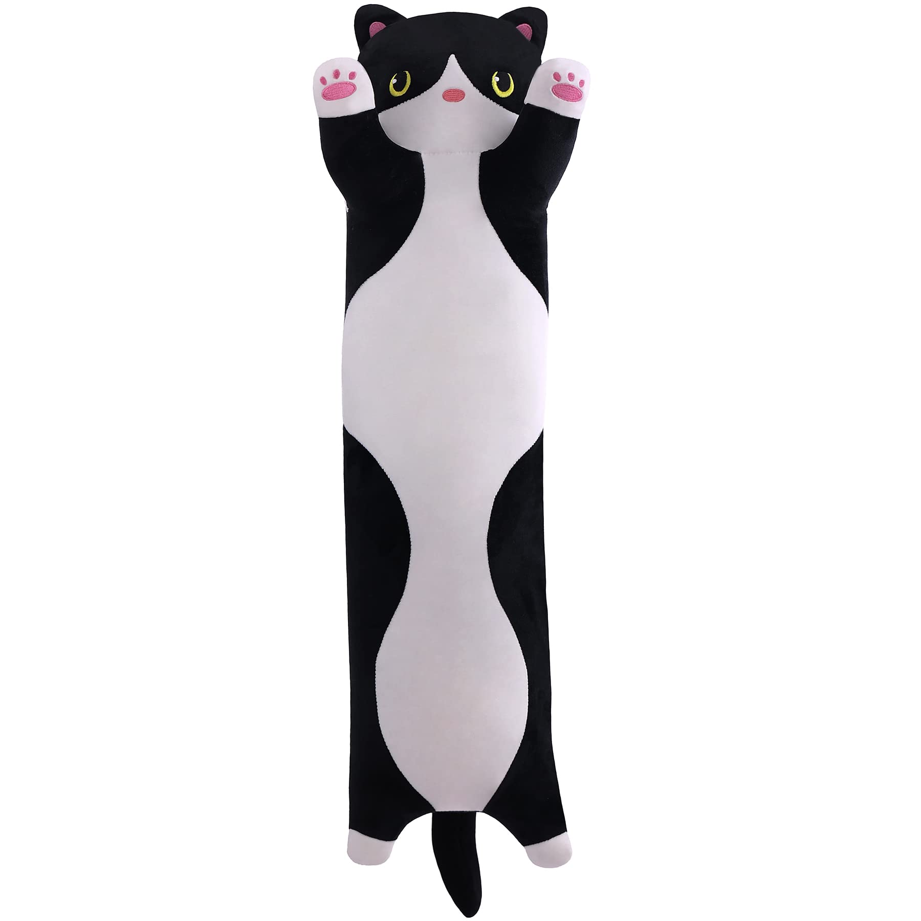 Yeqivo Cat Stuffed Animal Plush Pillow Cute Cat Body Pillow, Long Stuffed Cat Plush Cat Stuffed Animal Toy Kitten Long Throw Pil