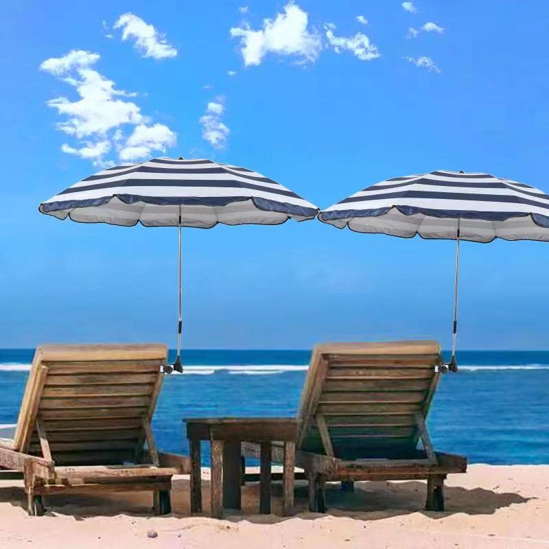 Grandmei Chair Umbrella With Universal Clamp,46 Inches Upf 50+ Clip On Parasol For Patio Chair Beach Chairs Wheelchairs Golf Car