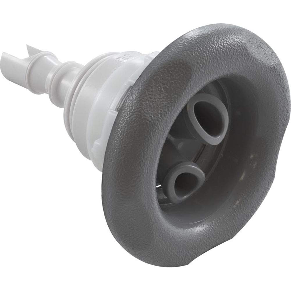 Waterway 229-8127 3.37' Threaded Poly Storm Twin Roto 5-Scal Jet Internal Gray