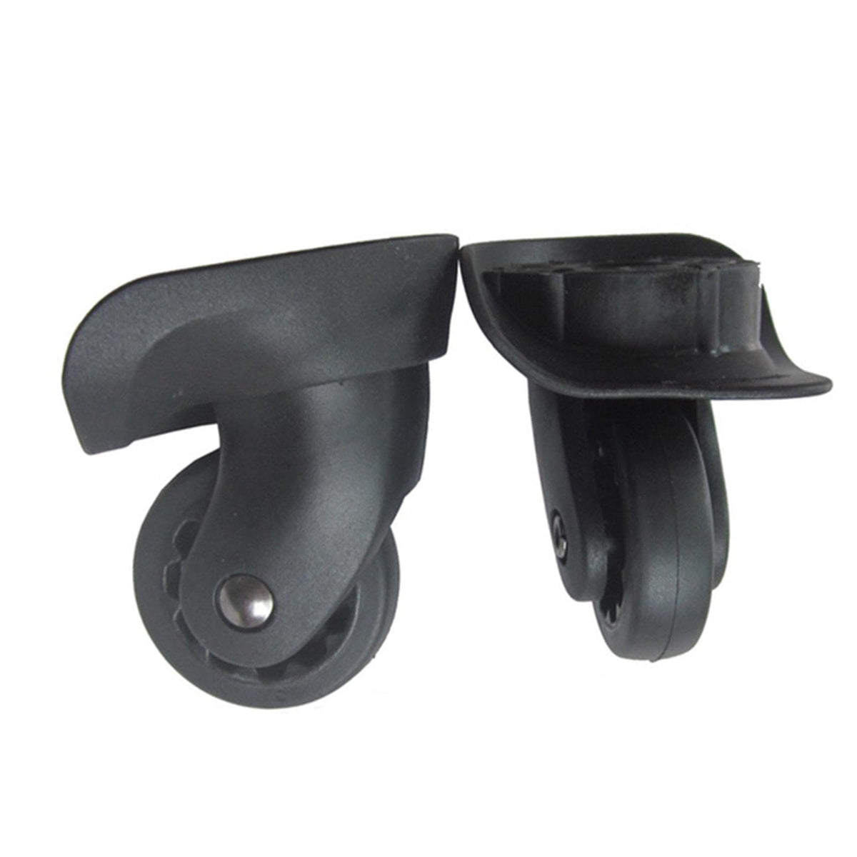 ECOMISTIQ A35 Luggage Wheel Replacement Universal For Luggage Box Trolley Case Repair Black | Pair Suitcase Wheels Swivel Caster