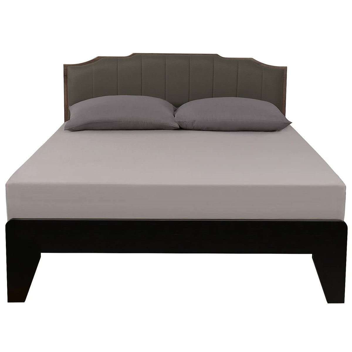Lirex Fitted Sheet, Twin XL Size 100% Egyptian Cotton 300 Thread Count Soft Breathable Fitted Sheet, 100x190cm, Grey