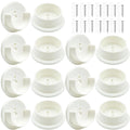 14 Pcs Plastic Closet Rod Holders with Screws for Wardrobe Shower Rod