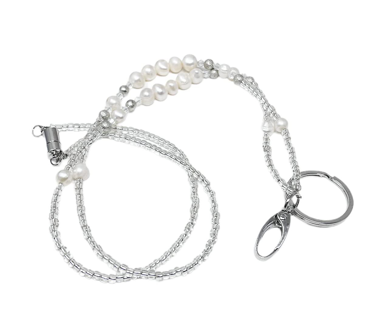 Wigspedia Real Pearl Lanyard With Magnetic Breakaway ! Gift For Registered Nurse, Teachers, Graduate, Anyone Who Wears Id Or Cas