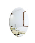 Swarahandier Oval Shape Adhesive Mirror Sticker For Wall Self Stick Decorative Reflective Wall Panel For Bedroom Living Room Hal