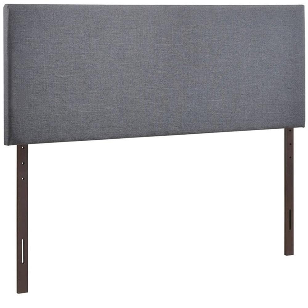 Modway Region Linen Fabric Upholstered Queen Headboard In Smoke