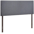 Modway Region Linen Fabric Upholstered Queen Headboard In Smoke