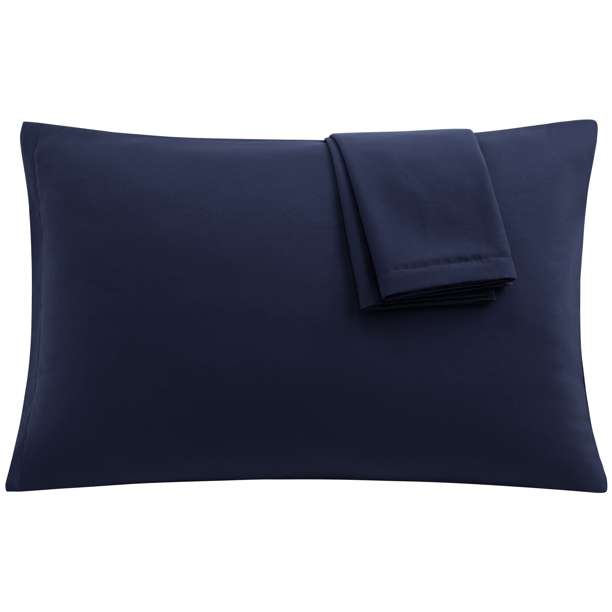 Uxcell 2 Pack Pillow Cases Soft 1800 Series Microfiber Pillowcases Set With Zipper Queen(20'X30') Navy