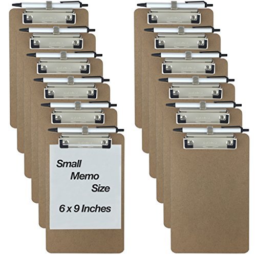 Trade Quest Pen Holder Memo Clipboards 6' X 9' (12 - Pack) (Pen Included)