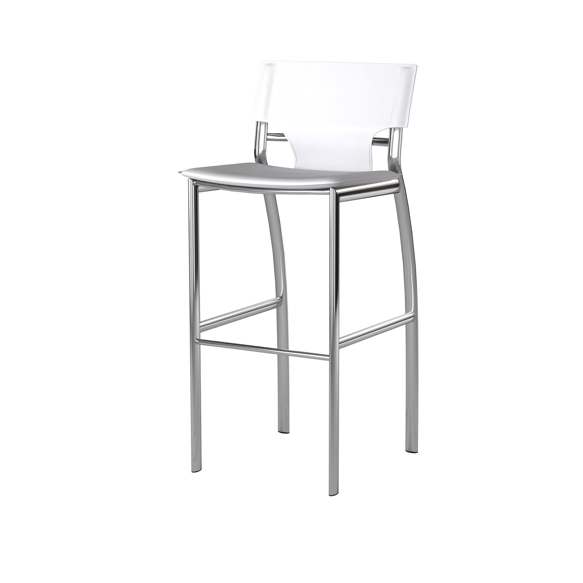 Neos Modern Furniture Set of 2 Regenerated Leather Bar Stool