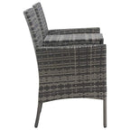 vidaXL Modern 2-Seater Patio Sofa with Tea Table - Weather-Resistant & Lightweight - Poly Rattan Outdoor Furniture Set - Anthracite