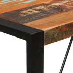 vidaXL Solid Reclaimed Wood Bar Table - Vintage Industrial Rectangular Bistro Table for Dining, Kitchen, 43.3"x21.7"x43.3", Iron Frame