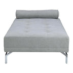 Acme Quenti Sofa Bed with Pillow in Gray Melange Velvet