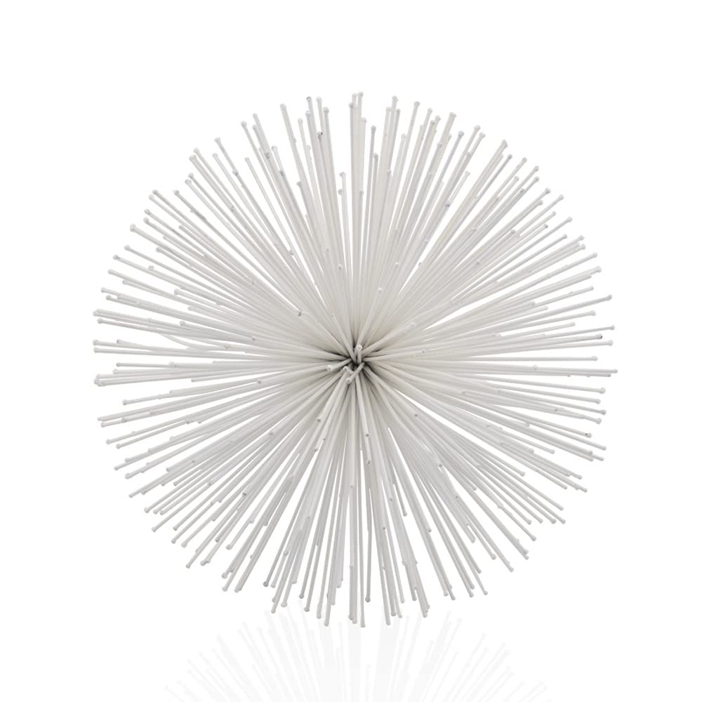 10' White Metal Spiky Sphere