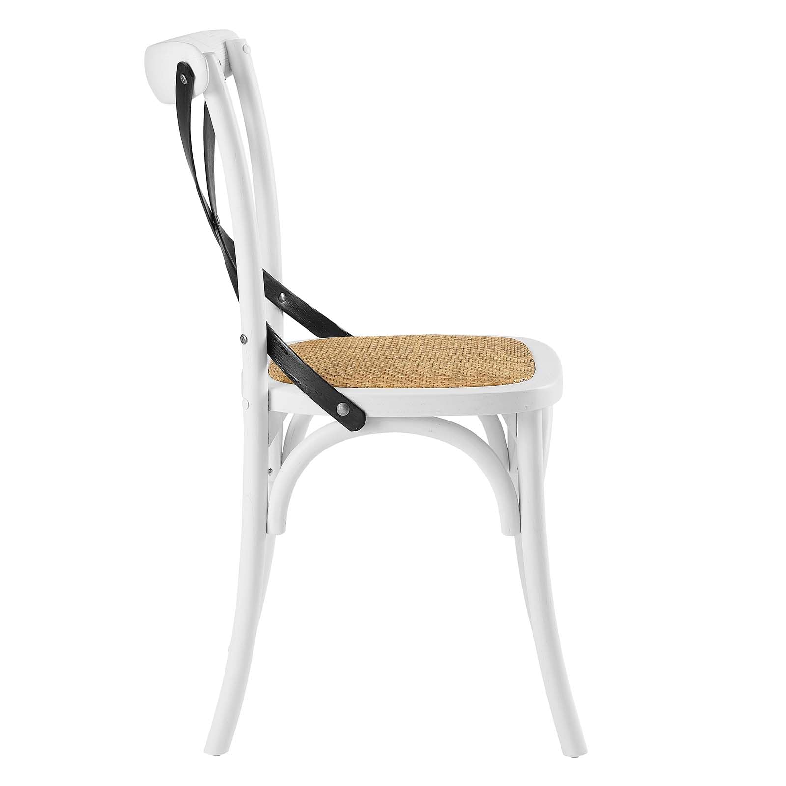 Modway Gear, Two Dining Side Chairs, White Black (Pack Of 2)
