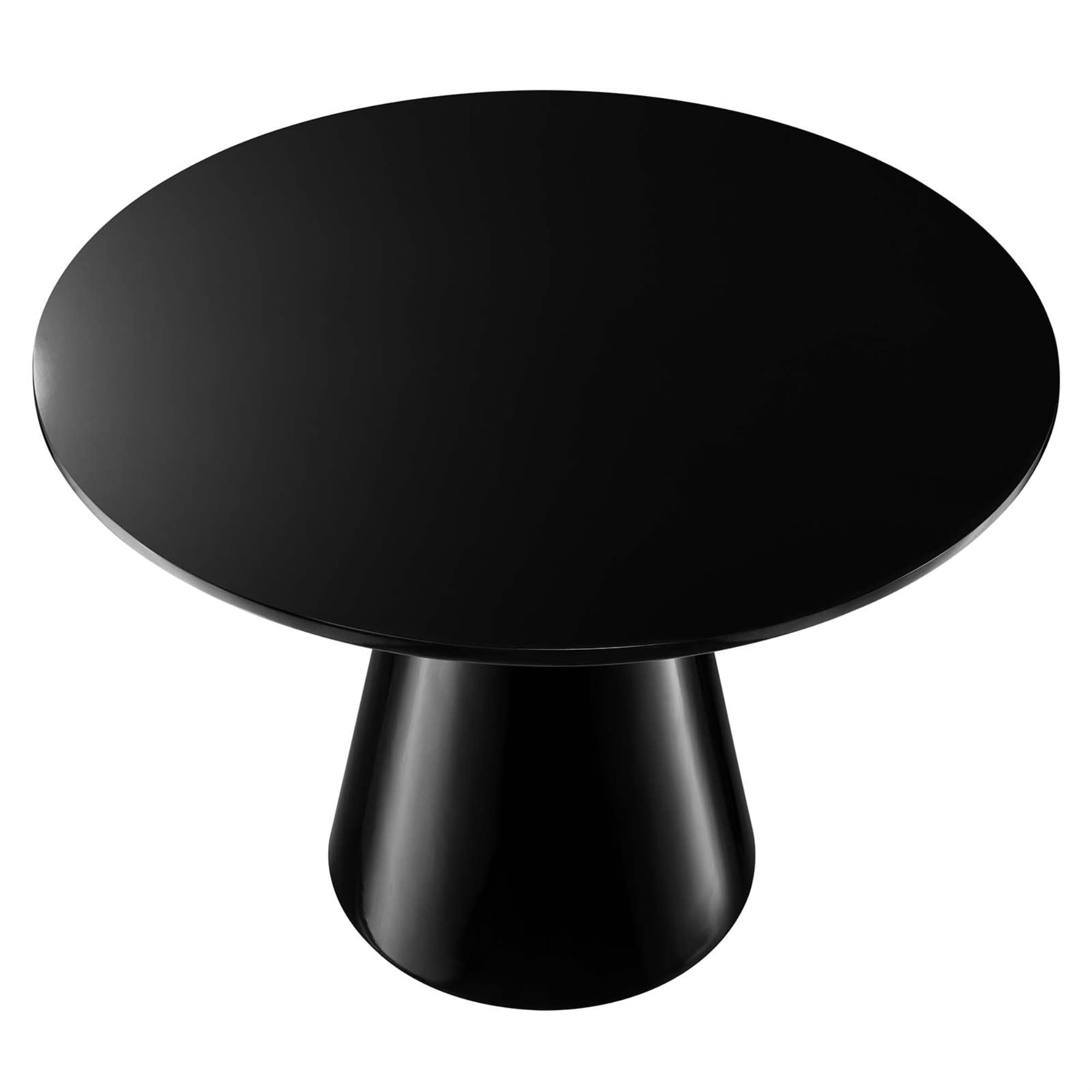Modway Provision 47&Quot; Round Modern Style Mdf Wood Dining Table In Black