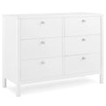 Delta Children Brooks 6 Drawer Dresser with Interlocking Drawers (Includes 3 Sets of Knobs - Choose from Natural, Brushed Nickel