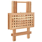 vidaXL Solid Walnut Wood Foldable Side Table - Space-Saving Square End Table for Living Room/Bedroom/Patio - Preassembled