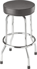 Big Red Torin Swivel Bar Stool: Padded Garage/Shop Seat With Chrome Plated Legs, Black, 28.74' Tall, 18.5' Diameter