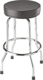 Big Red Torin Swivel Bar Stool: Padded Garage/Shop Seat With Chrome Plated Legs, Black, 28.74' Tall, 18.5' Diameter