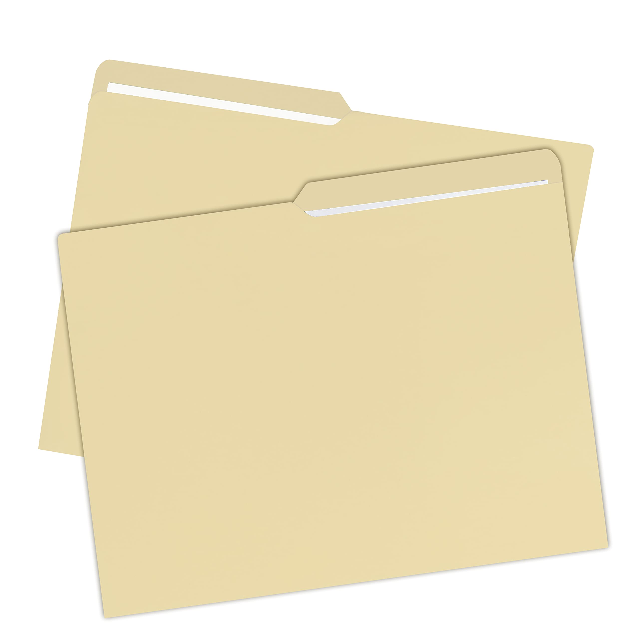 Uoffice File Folders For Office, School, Filing, 25-Pack, Manila, Colored File Folder, Letter Size With 1/2 Cut Tab, Designed Fo