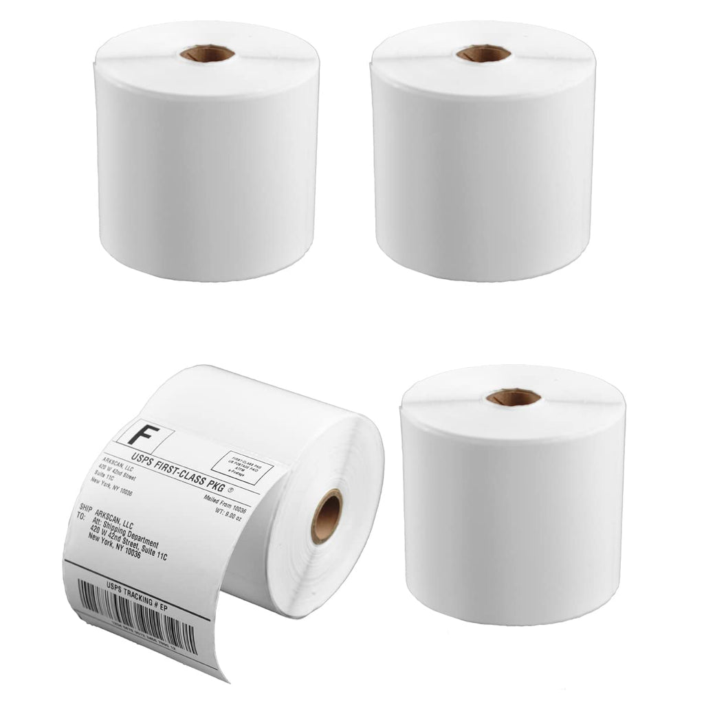Sl450 4X6 Shipping Label In 4 Rolls (450 Pages Per Roll) For Arkscan Printers, And Compatible With Other Printers Including Zebr