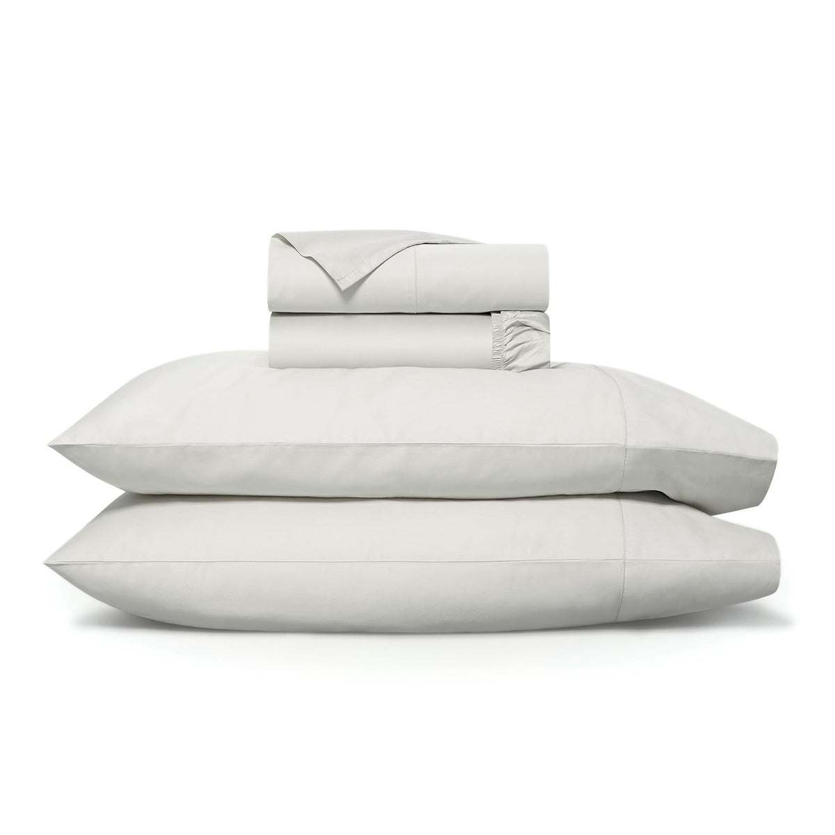 Boll & Branch Signature Hemmed Sheet Set - King + Standard, Mist - Luxury 100% Organic Cotton - Includes 1 Flat, 1 Fitted, 2 Sta