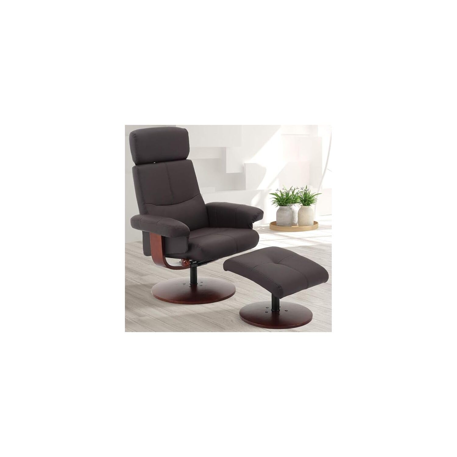 Mac Motion Comfort Chair Collection Roma Brown Polyurethane Recliner