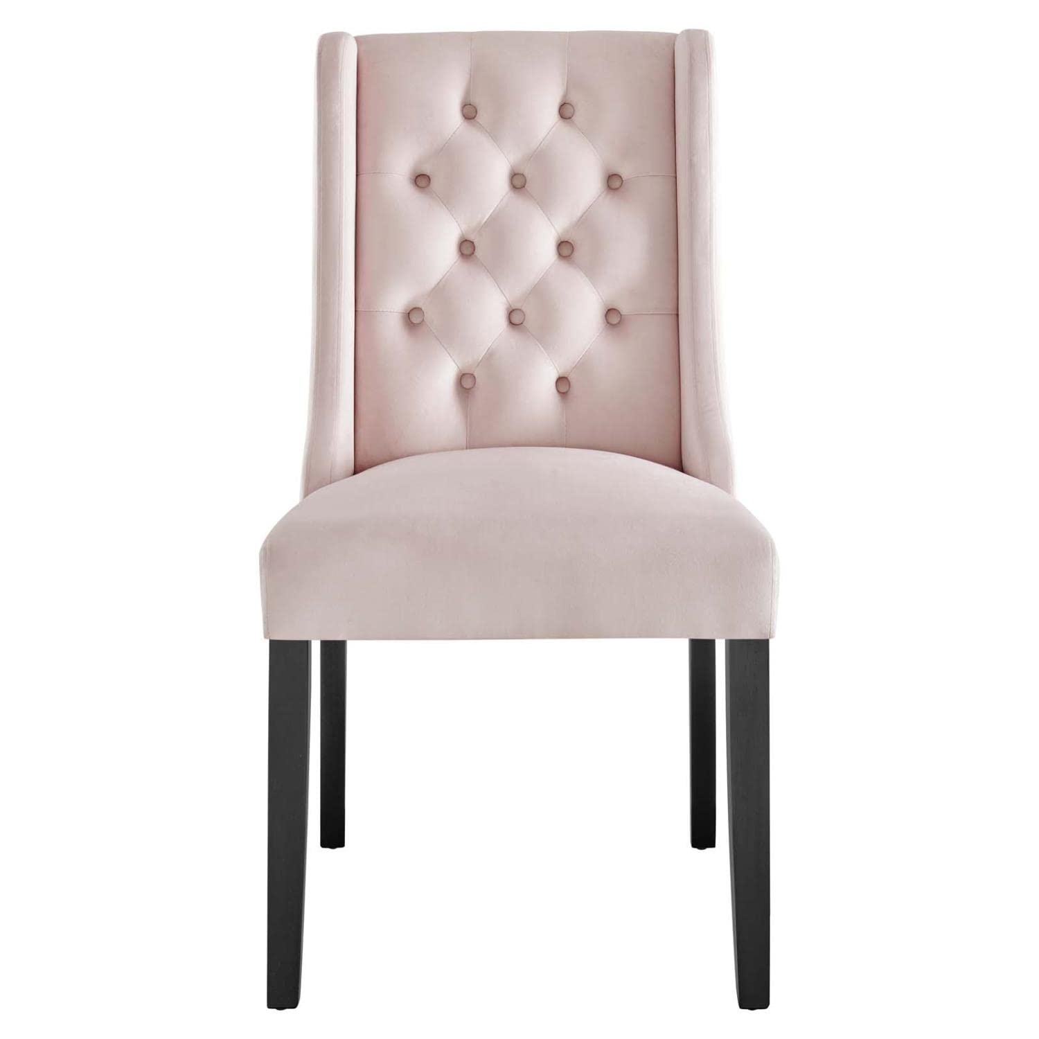 Modway Baronet Velvet Set Of 2 Dining Chairs With Pink Finish Eei-5013-Pnk