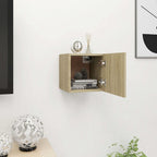vidaXL Wall Mounted TV Cabinet Sonoma Oak 12"x11.8"x11.8"