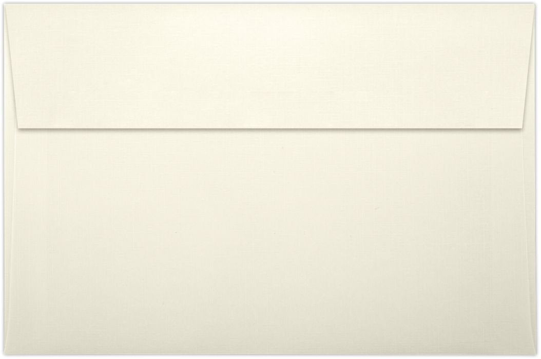 Luxpaper A9 Invitation Envelopes | Peel & Press | 5 3/4' X 8 3/4' | Natural Linen | 80Lb. Text | 50 Qty