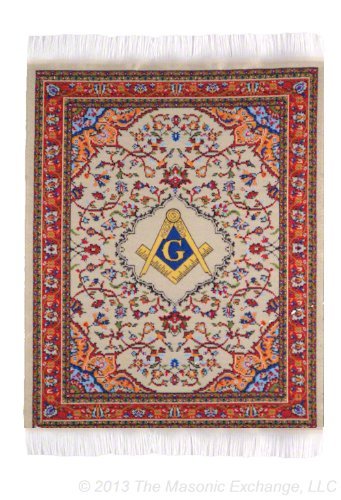 Square & Compass Beige Carpet Masonic Mouse Pad