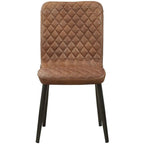 Acme Millerton Leather Dining Side Chair in Chocolate (Set of 2)