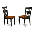 East West Furniture QULG7-BCH-W 7 Piece Dining Room Furniture Set Consist of a Rectangle Kitchen Table with Butterfly Leaf and 6 Dining Chairs, 40x78 Inch, Black & Cherry