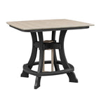 American Furniture Classics Five Piece Square Counter Height Dining Set, Weatherwood/Black