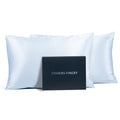Fishers Finery 25Mm 100% Pure Mulberry Silk Pillowcase, Good Housekeeping Winner (Blue, King 2 Pack)