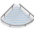 Delavala Shower Corner Caddy, Silver Bathroom Basket Shelf Without Hooks,Space Aluminum Rust Proof Waterproof Home Essentials Wa