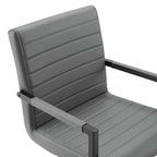 Modway Savoy Vegan Leather Dining Chair Set of 2, Gray