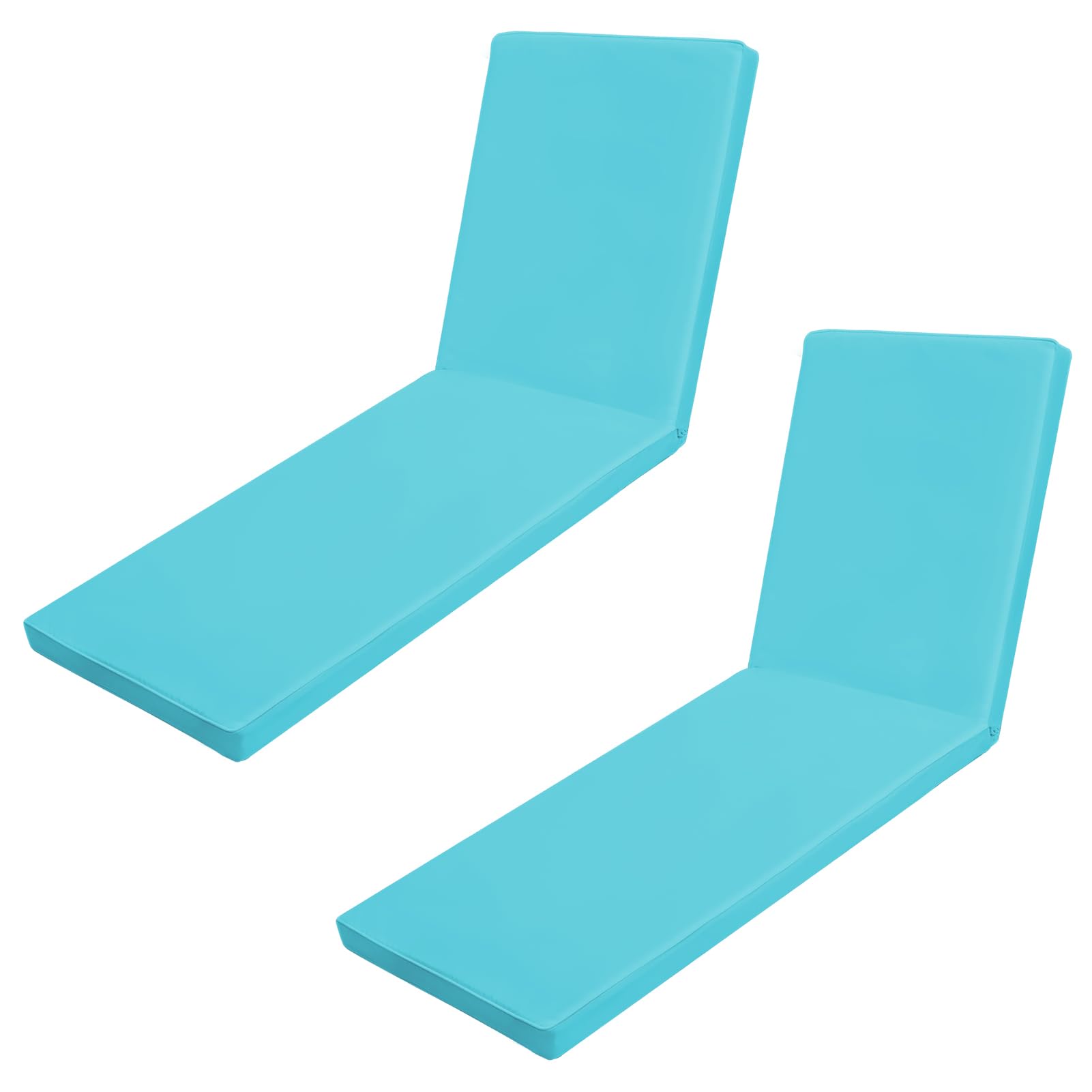 Iheqard Outdoor Chaise Lounge Cushions For Patio, 71'X22'X3' Lounge Chair Cushions Set Of 2, Waterproof Replacement Seat Pads
