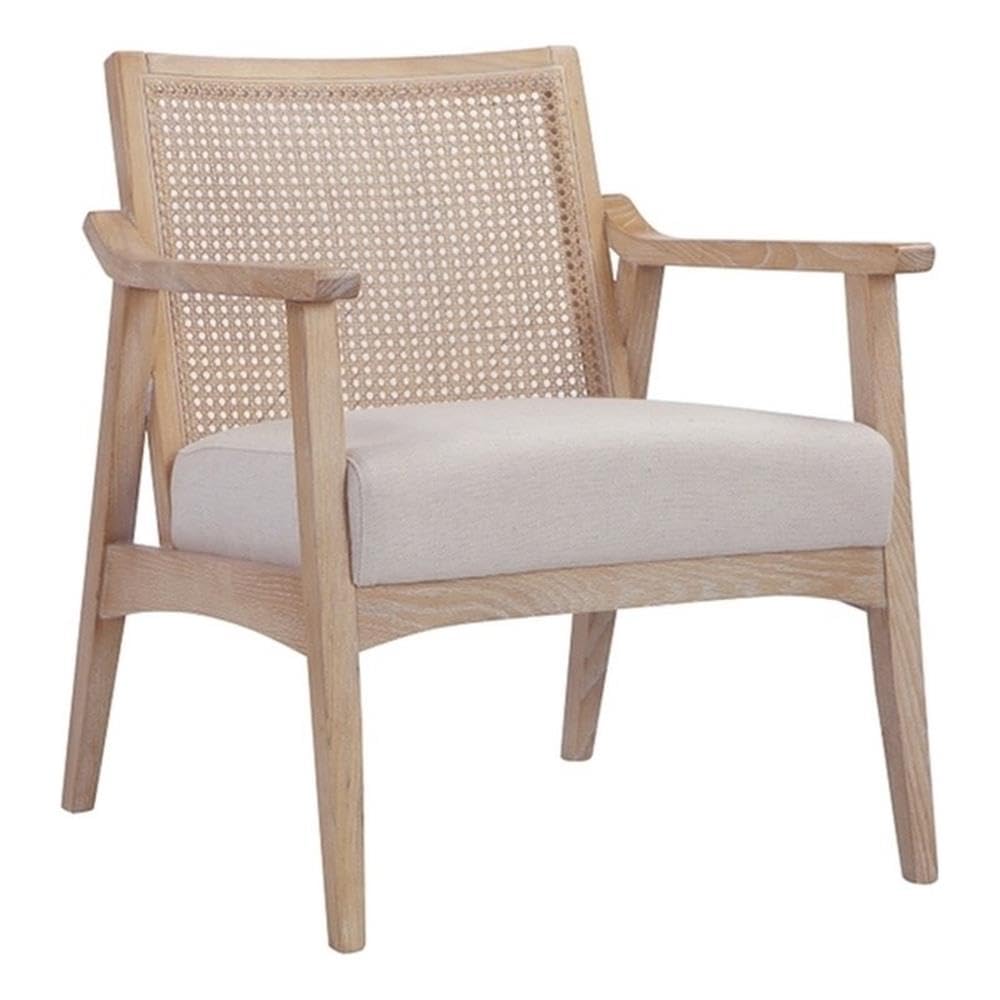 Pangea Home Jac Lounge Chair Boucle Fabric Bone