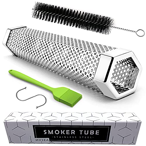 Smoke Tube - 12' Smoke Tube For Pellet Grill 5 Hours Of Billowing Smoke, Stainless Steel Pellet Smoker Tube For All Grill Or Sm