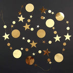Decor365 Gold Twinkle Little Star Party Garlands Glitter Hanging Moon Stars Decorations Kids Birthday Bday Streamer Baby Shower