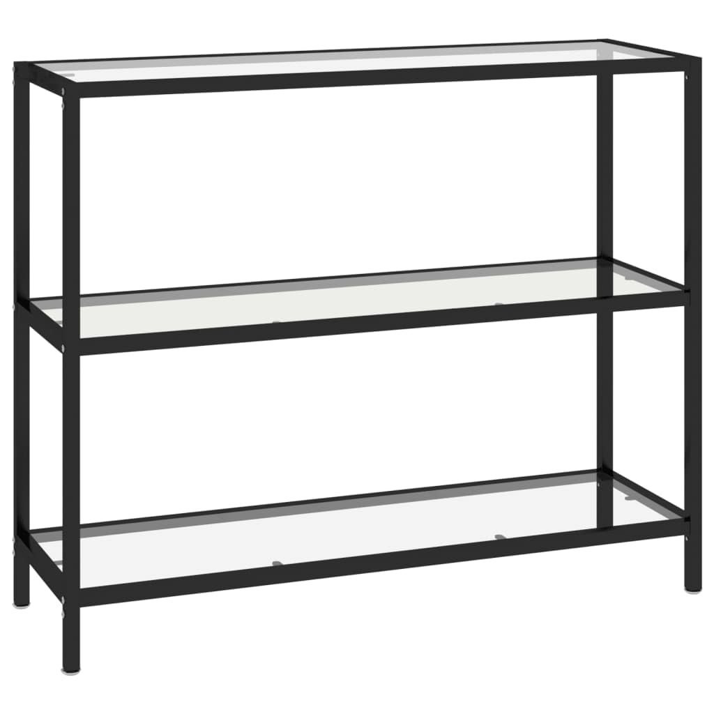 vidaXL Shelf Display Corner Shelf Rack Shelving Unit Storage Rack Bookshelf Storage Organiser Transparent 100x36x90 cm Tempered Glass, Onesize