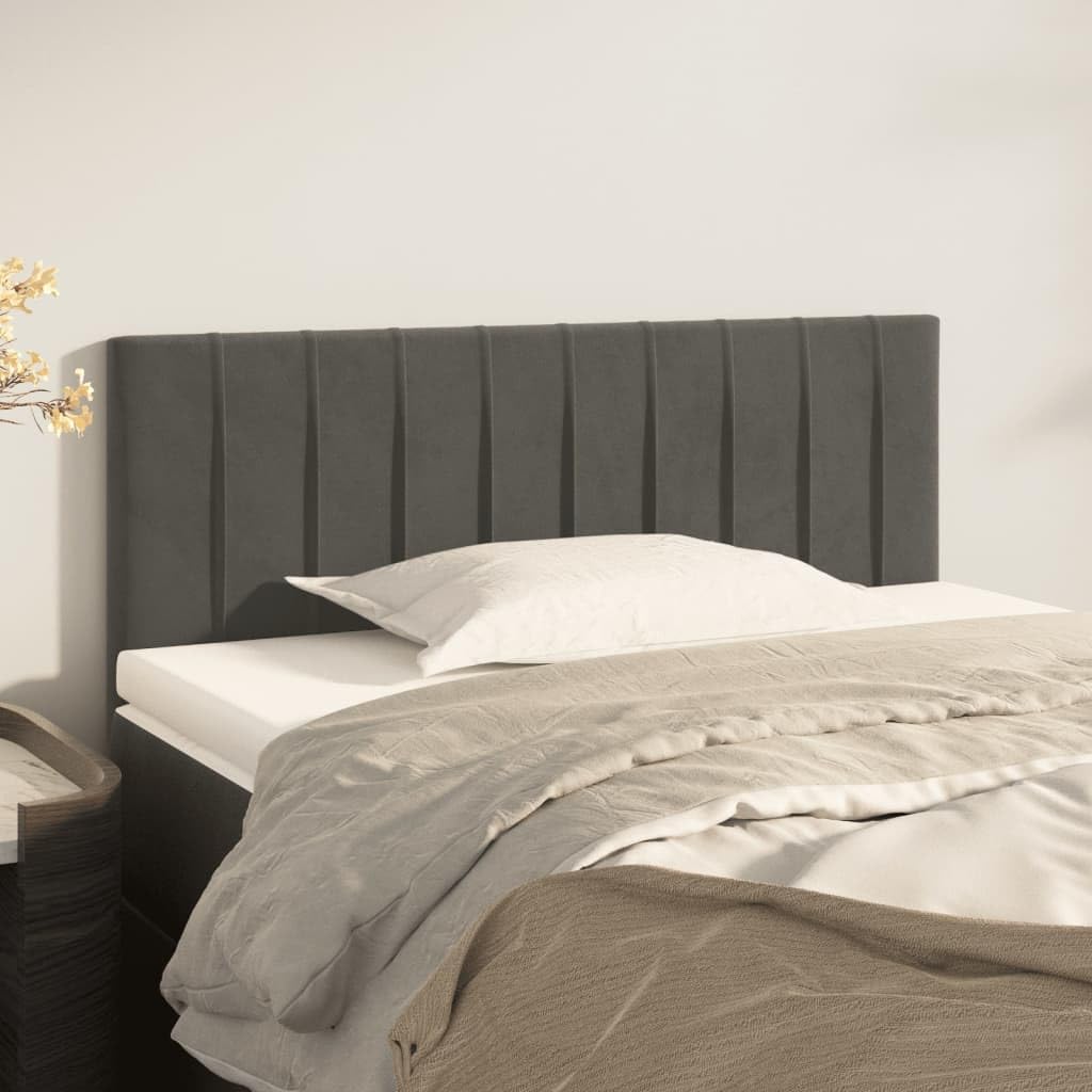 vidaXL Headboard Dark Gray 39.4x2x30.7/34.6 Velvet