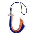Endea Graduation Double Color Tassel with Silver Date Drop (Royal Blue/Orange, 2020)