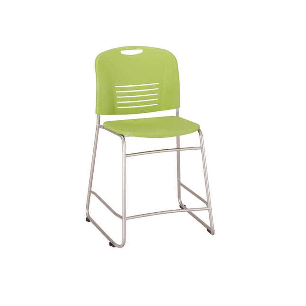 Safco Products 4296Gn Vy Counter-Height Sled Base Chair, Green