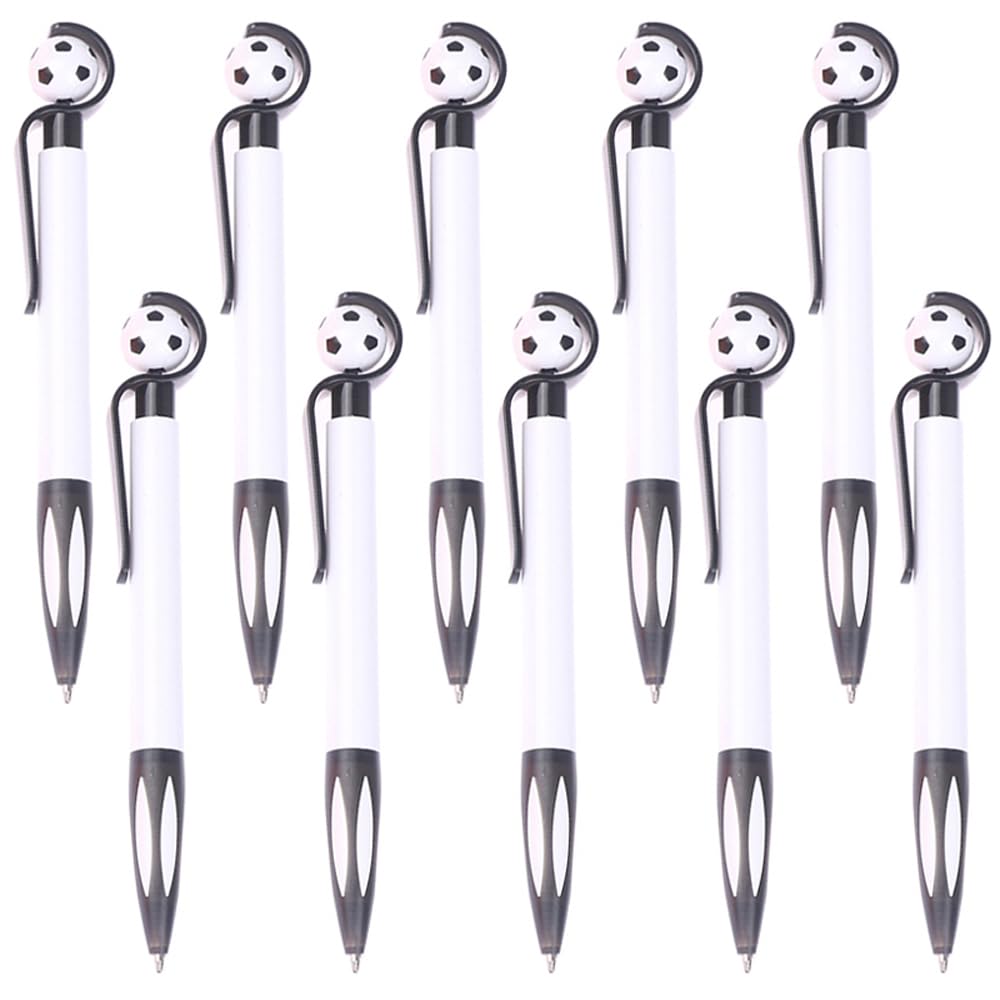 Jkjf 10 Pcs Soccer Shaped Rollerball Pens Retractable Football Gel Ink Pen Fun Football Pens For School Office Stationery Writin