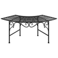 vidaXL - Tree Bench Black Steel - 44.5 Patio Garden Seat